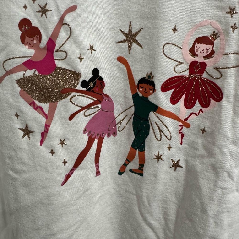 NWT girls sz xxl (18) Cat & Jack Cream Fairy Long Sleeve Shirt - Picture 3 of 3